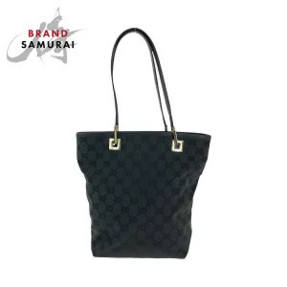 Gucci black GG canvas tote bag shoulder